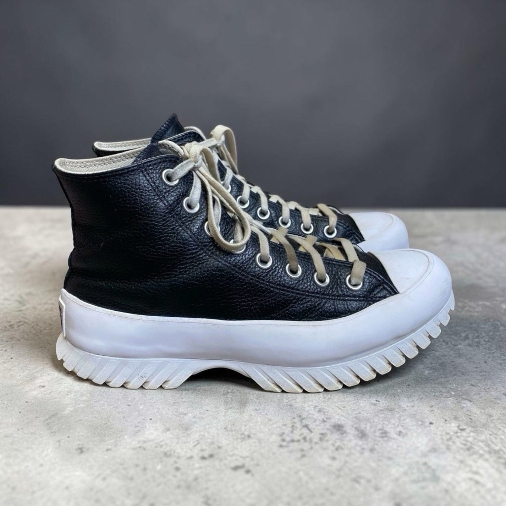 Converse Platform High Top Sneakers 2.0 M7 W9 EU 40 Black Leather Lug Sole